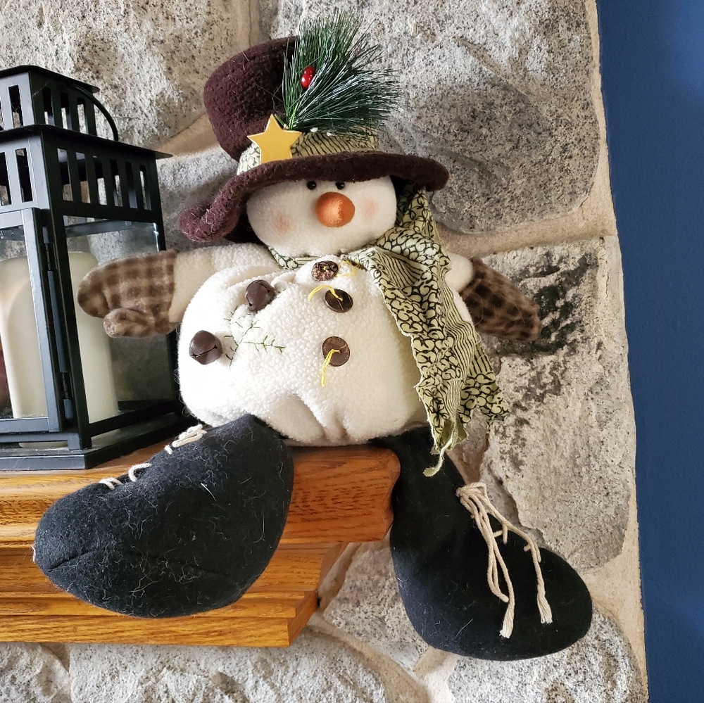 Decorative Snowman Plush Figurine - Picture 14 of 16